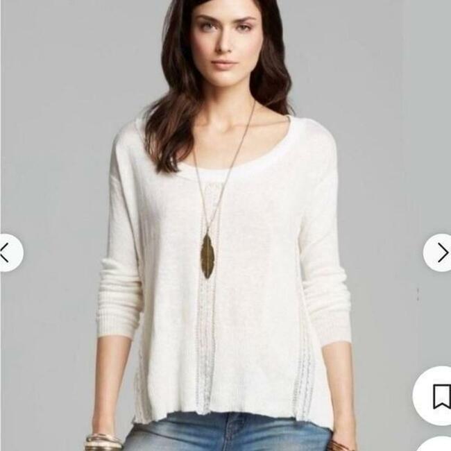 Free People High Low Boho Sweater Linen Blend Size Small