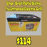 New Char-Broil Patio Bistro Tru Infrared Electric Grill: Njft