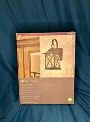 NEW Allen & Roth 1-Light 14.9-in Black Dark Sky Integrated LED Outdoor Wall Light