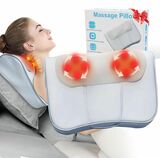 BRAND NEW Neck Back 3D Deep Kneading Massager Pillow with Heat for Men & Women