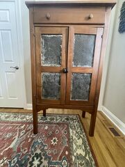 Antique walnut Tin Pinch Pie Safe Cabinet
