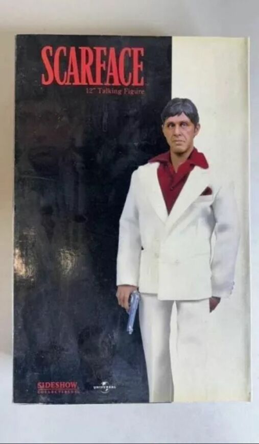 Scarface TONY MONTANA White Suit 12” Talking Figure