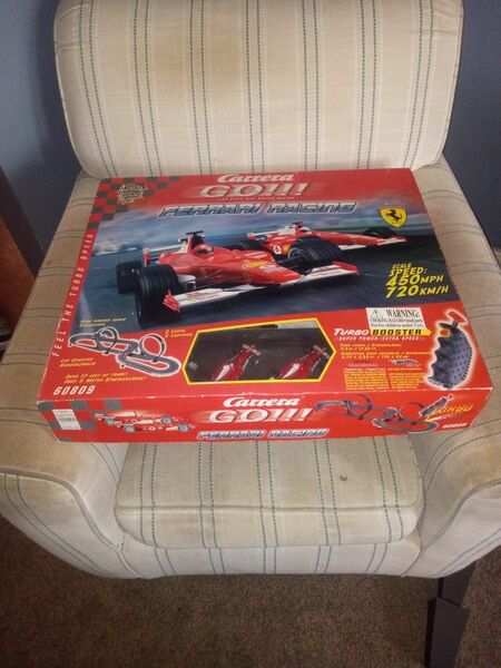 Never Used  Before Ferrari Race Car  set.
