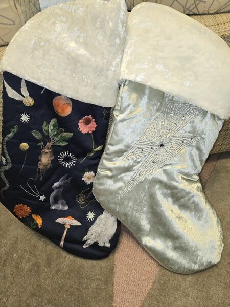 Harry Potter Herbology & Lighting Bolt Forbidden Forest Velvet Soft Stocking Combo