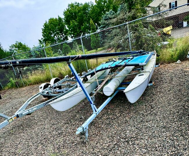 Hobie Catamaran hobie island kayak w trailer and Sail