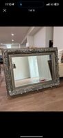 Large Carved Silver Mirror