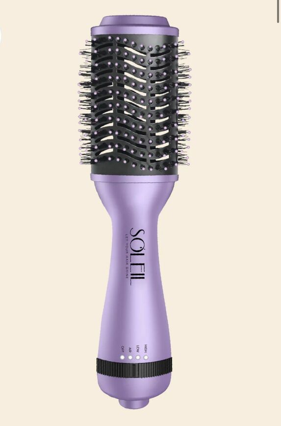 SOLEIL Professional Blowout Brush Hair Dryer & Styler Lavender- Brand New!