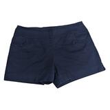Crown & Ivy Navy Blue Pull On Shorts Ruffle Pockets Size 12