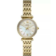 Fossil Women's Carlie Mini Gold-Tone Stainless Steel Bracelet Watch 12mm