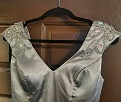 New Silk With Rhinstones Gown Size 2