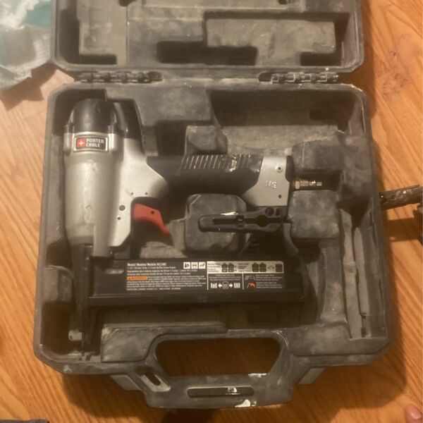 PORTER CABLE Nail Gun: Brad, 0°, Glue, Sequential, For 18 ga Nail Gauge, 1/4 in NPT, Strip Collation