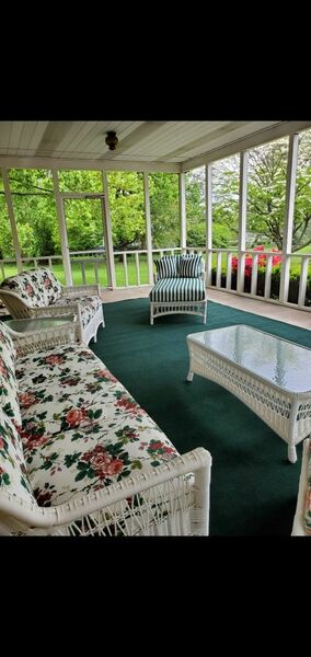 LARGE SET OF OUTDOOR FURNITURE.