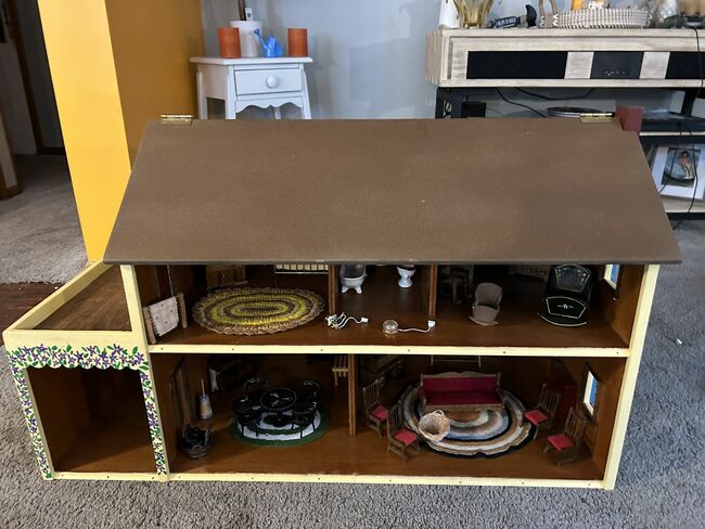 Vintage Dollhouse And Furniture