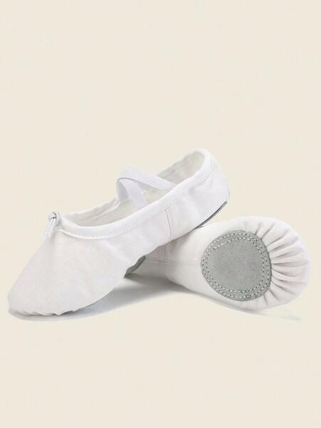 white ballet slippers (flats) (canvas) US11 ½ shoes