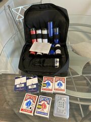 Bicycle poker Texas Hold’Em cards and chips with carrying case and 7 extra decks of cards