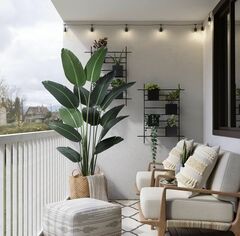 Pretty 6 Feet (72 Inches) High Quality Artificial Plant Comes With Basket! Brand New