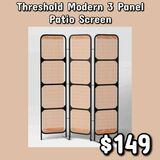 NEW Threshold Modern 3 Panel Patio Screen: njft