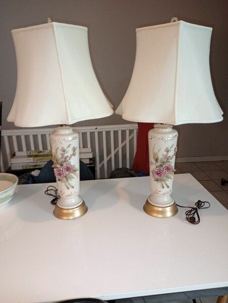 Pair Of  CAPIDIMONTE LAMPS- VINTAGE