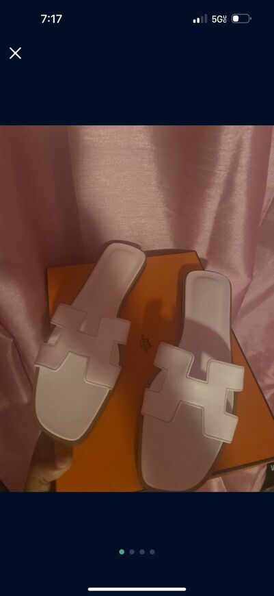 Hermes Oran Sandal , White 41 In A Half Which Is A 10 I Wear A 9 Women But They Run Small