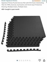 Black Exercise Floor Mats