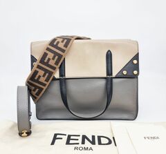 Fendi Vitello Grace FF Flip Toto Nuvola Tricolor