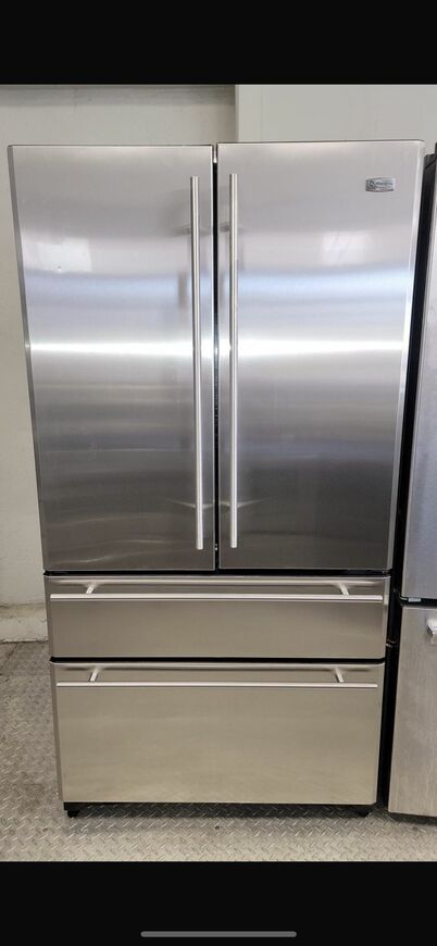 GE Monogram 36” Wide 4-door Stainless Steel Refrigerator