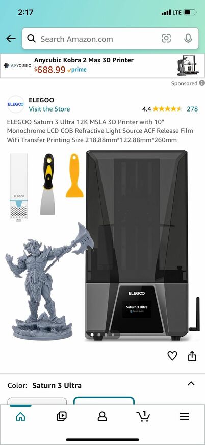 Elegoo Saturn 3 Ultra 3D Printer