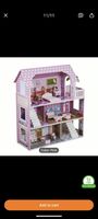 New Large Wooden Doll House With Furniture Assembly Required