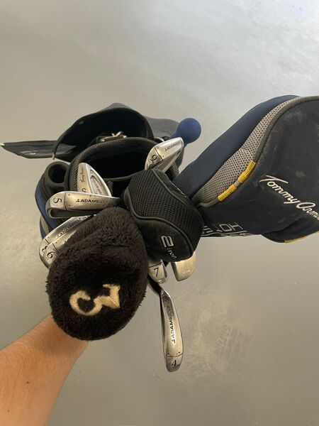 Golf Set With Irons, Driver, Putter, Bag, and Golf Travel Bag