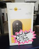 Nest x Yale Lock - Tamper-Proof Smart Wifi Bluetooth Deadbolt Lock with Nest Connect