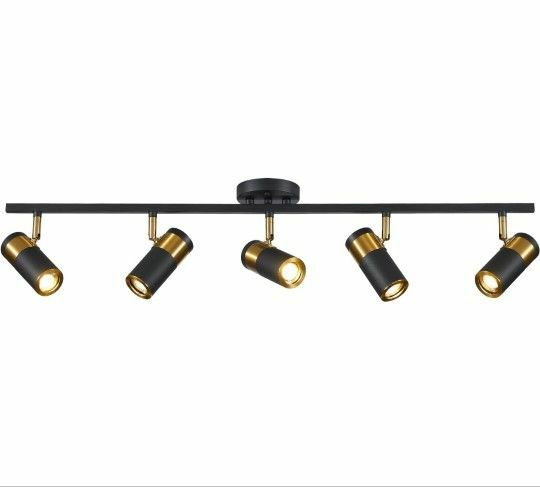 LED Track Lighting Fixtures 5 Way Indoor Interior Flush Mount Ceiling Spotlight