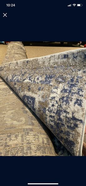 Large 10x13 Blue And Brown Beautiful Carpet