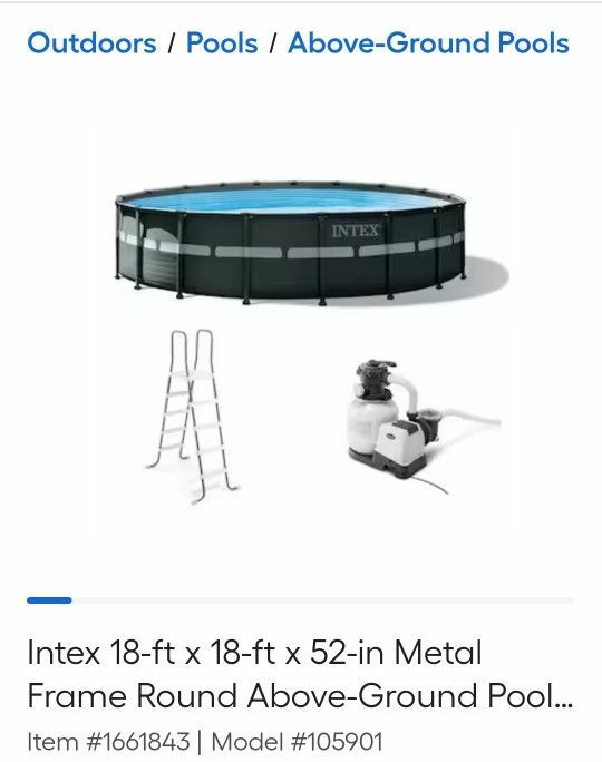 18-ft x 52-in Round Above-Ground Intex  Pool