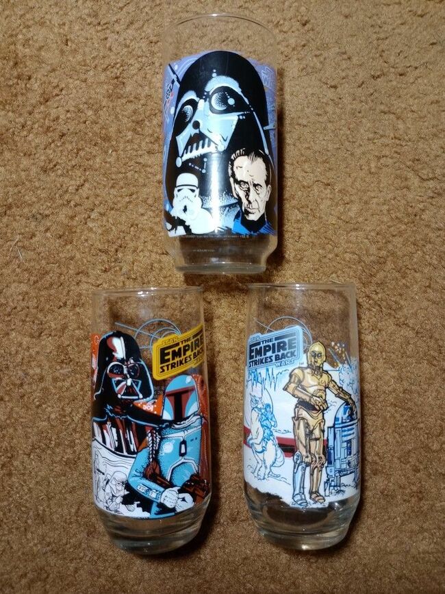 Burger King Star Wars 1977 & 1980 Collectible Glass Cups