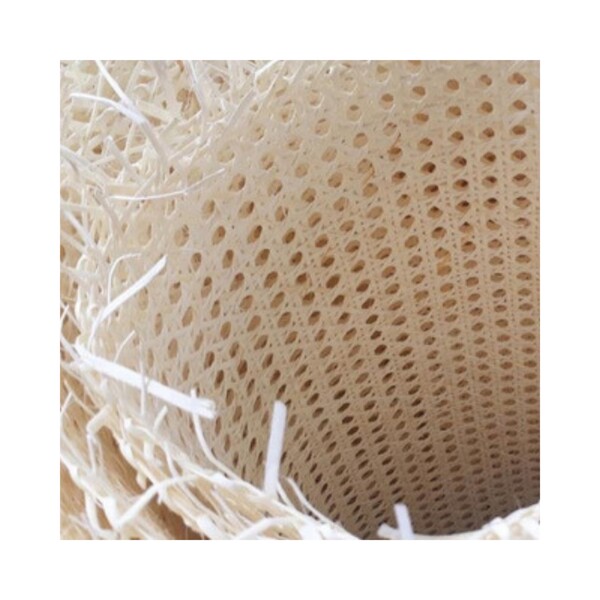 100% Natural Rattan Half Inch Semi Bleached Natural Rattan Roll Webbing Roll Mesh Rattan Cane - Louli whatsapp: +84961922242