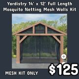 NEW Yardistry 14' x 12' Full Length Mosquito Netting Mesh Walls Kit: Njft