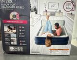 Intex Pillow Top Headboard Airbed with Internal Pump