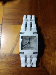 Ladies Techno Marine Black Snow Quartz Watch w/Diamonds No Box