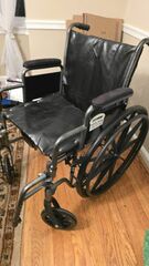 17-in Width Black Wheelchair Foldable