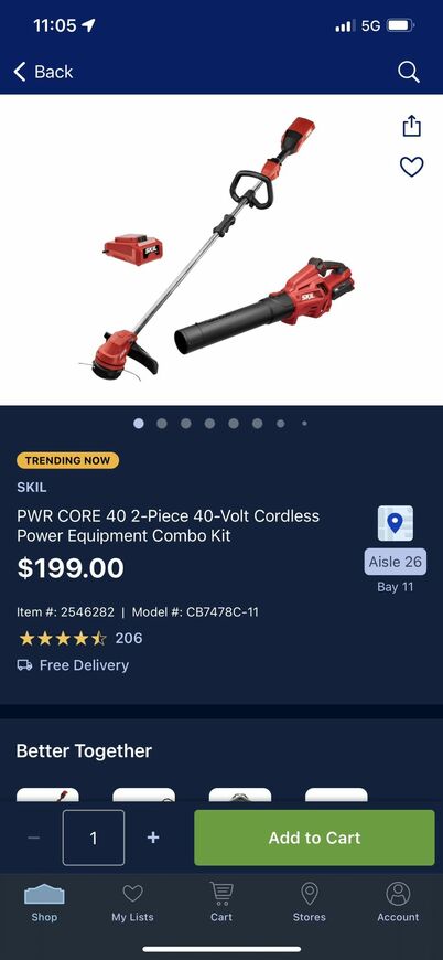 PWR CORE 40 combo kit weed wacker and blower