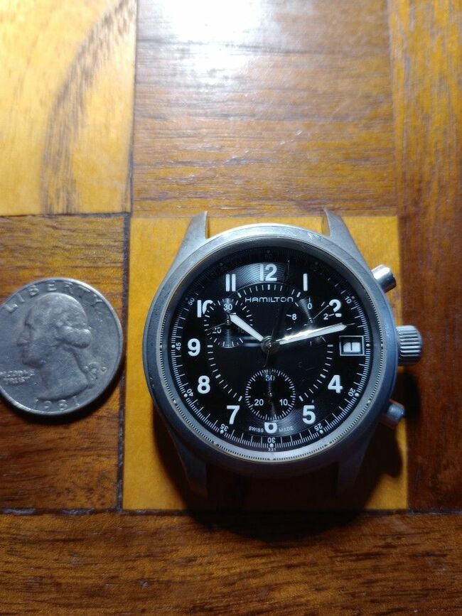 Mens Hamilton Khaki Officer Chronograph Quartz No Box/Band
