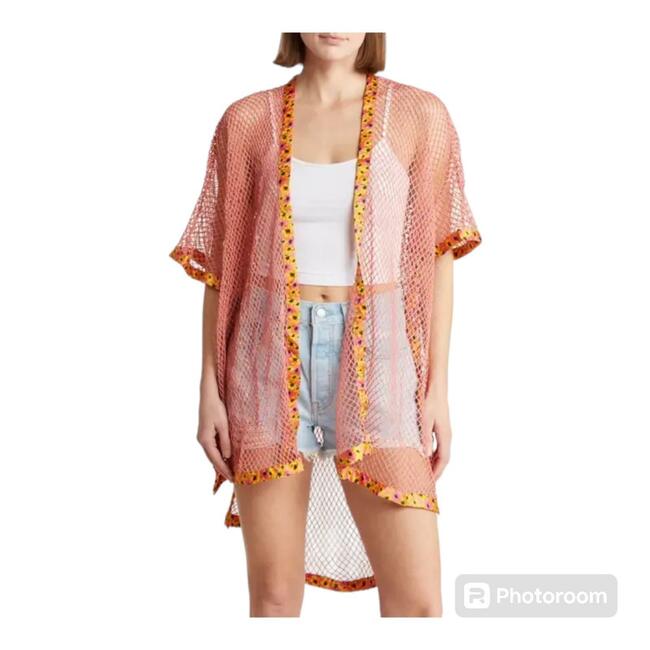 eve Madden Open Weave Topper / Kimono / Cover-up