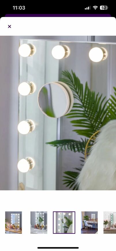 White Vanity Mirror
