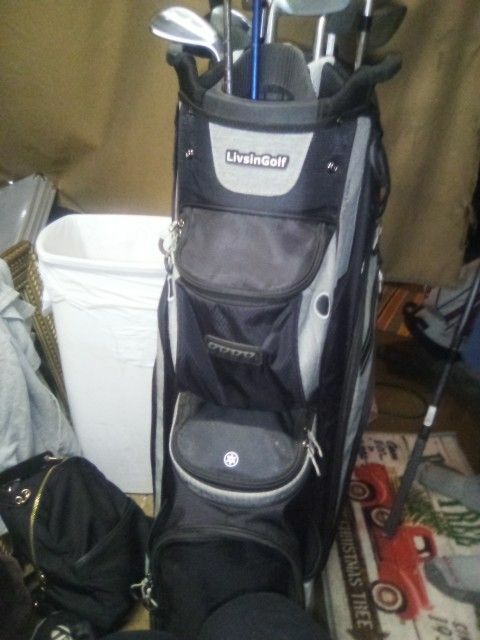 Livsin Golf Bag/BV Sm9  Gold Clubs