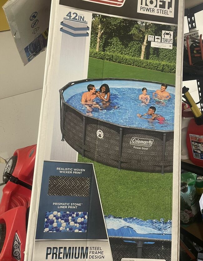 Coleman Power Steel 16 ft. x 42 in. Round Metal Frame Above Ground Pool