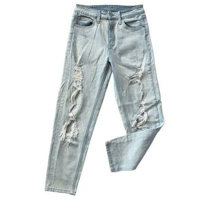 Wild Fable Distressed Light Wash Straight Jeans