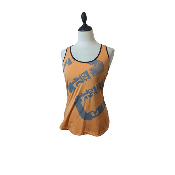 Reebok Orange & Black Racerback Tank Top Athletic Running Size M