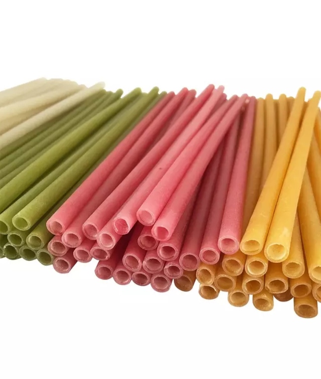 Organic Multi Color Tube Shape Eco-Friendly And Environmental Friendly Rice Straw