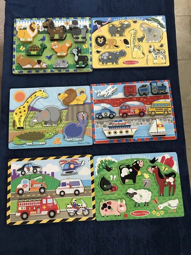 Mellissa and Dough Wooden Puzzles Set Of 6