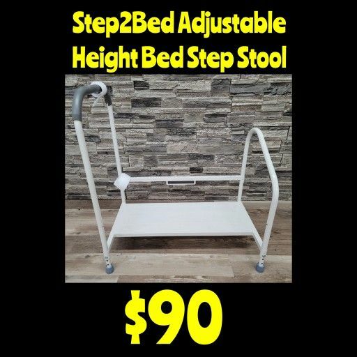 New Step2Bed Adjustable Height Bed Step Stool: Njft